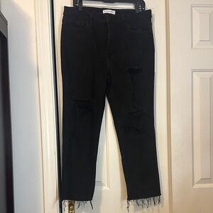 Flying Monkey Black Distressed Ankle Jeans